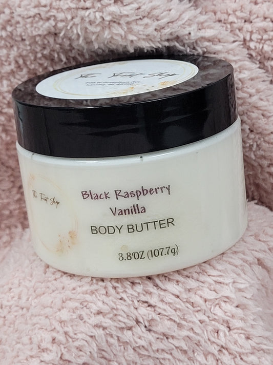 Black Raspberry Vanilla Scented Body Butter in 4 oz Jar